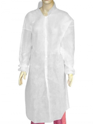 Халат одноразовый (спанбонд) на липучке 20 г/м2, цв. белый XXL (115*145)